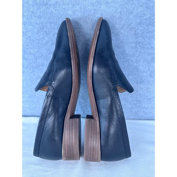 Madewell Women's sz 9.5 Frances Loafer Black Leather Classic Old Money Comfort - Picture 4 of 11